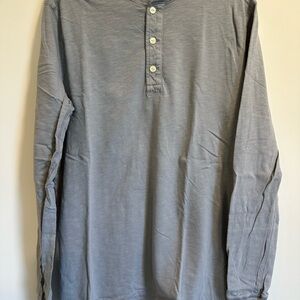 J.Crew Grey Long Sleeve Henley Shirt